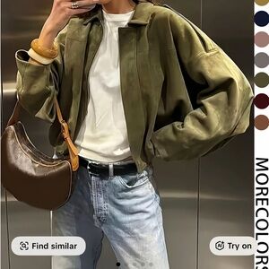 Olive Green Oversized Jacket